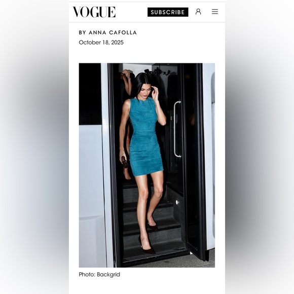 Vintage Calvin Klein Collection FW 2001 Runway Leather Suede Mini Dress - Picture 15 of 16